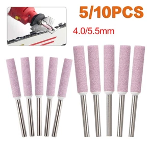 Afilador de motosierra de diamante de 5/32" 7/32" piedra de rebabas archivo redondo juego de vástago de 1/8" 10 piezas - Imagen 1 de 14