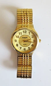 VTG LADIES RUMOURS QUARTZ WATCH GOLD FACE NEEDS BATTERY STAINLESS STEEL BACK - Picture 1 of 5