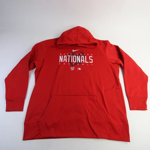 Washington Nationals Nike MLB Authentic Therma-Fit Sweatshirt Men's Red Used Cover