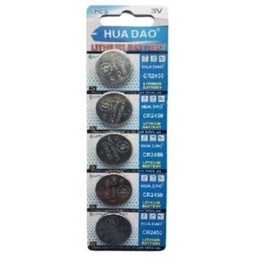 CR2450 3V Lithium Battery Coin Cell 5-Pack 3V Coin Cell Batteries - Picture 1 of 3