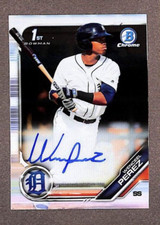 2019 Bowman Chrome #CPA-WP Wenceel Perez 1st Bowman Rookie RC Auto - Tigers