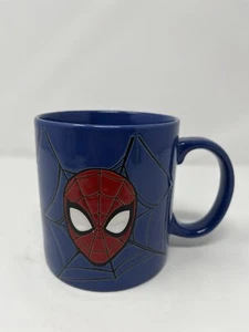 Spider Man Tea Mug Cup Coffee Marvel Comics Large 20 oz Blue Ceramic tea NWT - Picture 1 of 9