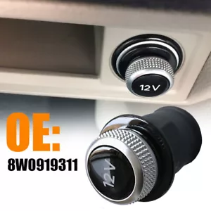 Chrome Plated Car Cigarette Lighter Plug Cover For Audi A3 A4 A5 A6L Q3 Q5 RS7 - Picture 1 of 12