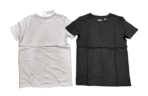 Boys' Adaptive 2pk Short Sleeve G-Tube Access Tee -Cat & Jack -Gray/Black Small - Picture 1 of 3