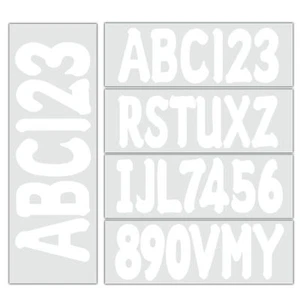4 Sets 3\" Marine Alpha-Numeric Registration Numbers and Letter Sticker Decal - Picture 1 of 8