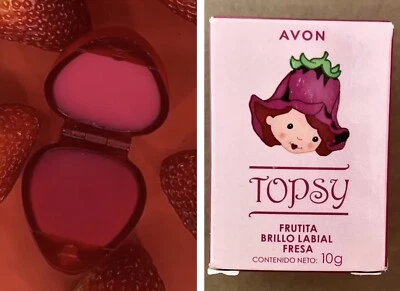 1 brillo de labios Avon Topsy forma fresa para niñas 10 g Foto 1 de 3