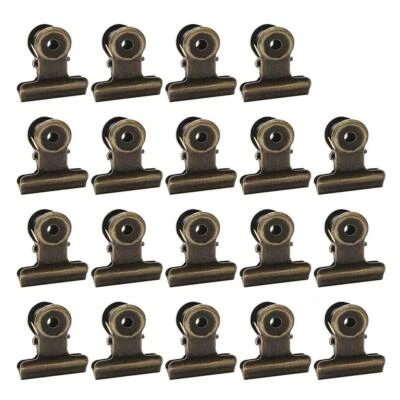 METAL HINGE CLIPS, 100 Pcs Metal Hinge Clips Bulldog Clips for Photos Tags Bags Office Papers