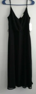 Row A Woman’s Black Adjustable Strap Lined Evening Dress Size Small. New - Picture 1 of 11