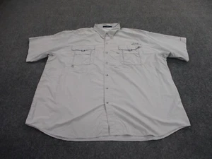 Columbia Shirt Adult 4XLT Gray PFG Fishing Bahama Omni Shade Performance Mens - Picture 1 of 12