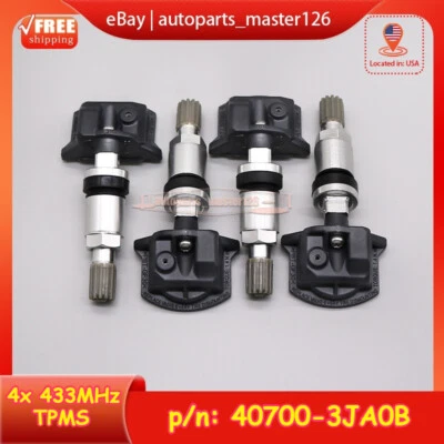 Sensor de presión de neumáticos TPMS 40700-3JA0A actualización para Nissan Altima 2013 juego de 4 Foto 1 de 4