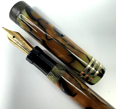 Vintage Parker Lady Duofold Lucky Curve Rinfg Top Fountain Pen RESTORED - Image 1 of 4