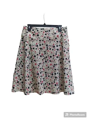 Heart And Soul Skirt Womens Size M Tan Polka Dot Mid Length Swing - Image 1 of 4