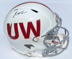 WISCONSIN BADGERS COLTS JONATHAN TAYLOR SIGNED AUTOGRAPHED FOOTBALL HELMET FANA - Picture 1 of 5