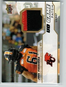 2020 Upper Deck CFL Game Jersey Patch Joel Figueroa BC Lions 22/25 2clr - Picture 1 of 1