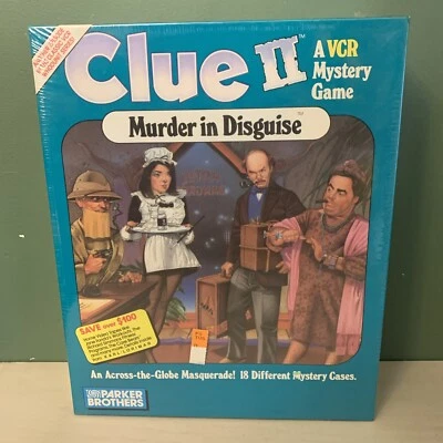 Clue II: Murder In Disguise Board Game BRAND NEW VCR Mystery Sealed 1987 Rare! - Image 1 of 4