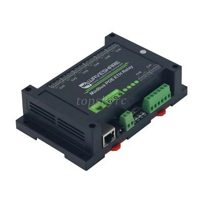 Industrial 8-CH Ethernet Relay Module Modbus POE ETH Relay f/ Control Waveshare - Image 1 of 4