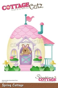 Spring Cottage Egg House Easter Bunny Porch Flower  CottageCutz Metal Die CC-731 - Picture 1 of 2