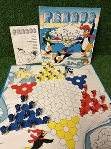 PENGUS Vintage Unusual Penguin Winter Board Game Xmas 100% Complete Rare Minis - Picture 1 of 9