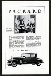 1929 PACKARD Vintage Antique Original Print AD | 4-door car James Monroe art - Picture 1 of 1