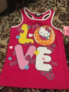 SANRIO cotton HELLO KITTY cat girl T-shirt size 6 - Picture 1 of 7
