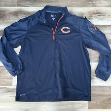 Chicago Bears Pullover Mens XL Nike Dri Fit NFL On Field 1/4 Zip Long Sleeve