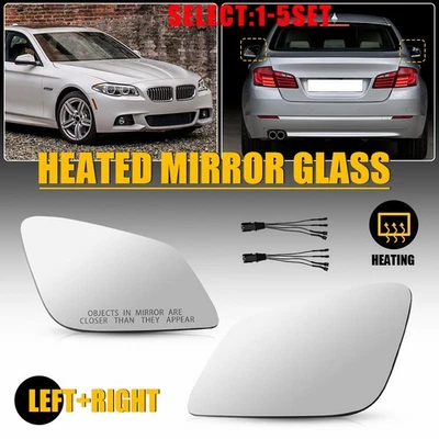 Espejo de cristal para BMW 528 535 550 2010-2016 | lado del conductor del pasajero | 4 pines 2-10X Foto 1 de 2