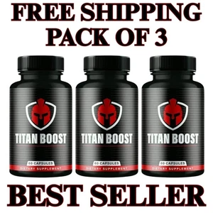 Titan Boost Pills for Men Advanced Male Performance & Energy Pills (60-180 Caps) - Picture 1 of 7