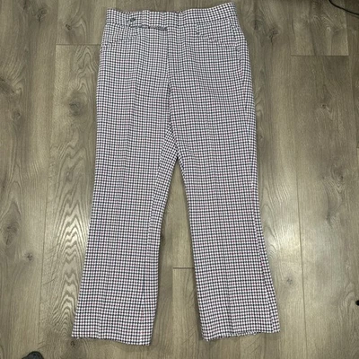 Vintage Jaymar Sansabelt II Pants Mens Houndstooth Dress Slacks 70s USA 34x30 - Image 1 of 4