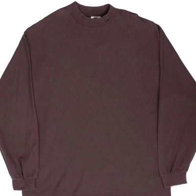 CAMISETA VINTAGE NIKE MANGA LARGA CUELLO TORTUGA MARRÓN AÑOS 90 TALLA XL HECHA EN EE. UU. Foto 1 de 4