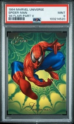 PSA 9 FLAIR 1994 MARVEL UNIVERSE SPIDER-MAN GALLERY PART 5 347 - Image 1 of 2