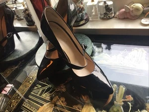 "Tacones de aguja Mary Jane con punta puntiaguda de charol Nine West talla 7 1/2 M tacón de 3,9""" - Imagen 1 de 14