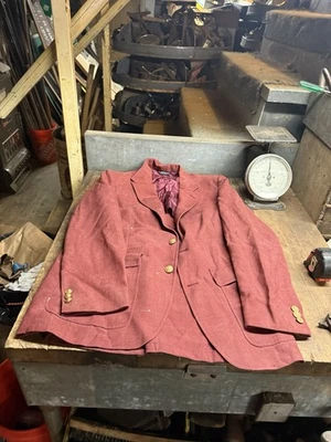 Vintage Old Red Suit Coat Jacket Blazer Mens Workwear Clothing Crafted In USA - Image 1 of 4