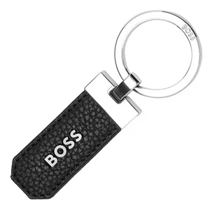 Hugo Boss Classic Grained Black Key Ring - Picture 1 of 2