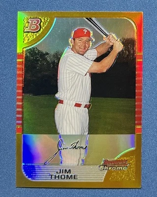 Bowman Chrome Jim Thome Gold Refractor 2005/50 Phillies #118 Foto 1 de 4
