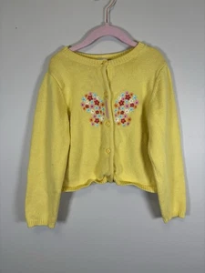 Gymboree Vintage Yellow Butterfly Sweater Size 6 Gymboree Girls - Picture 1 of 4