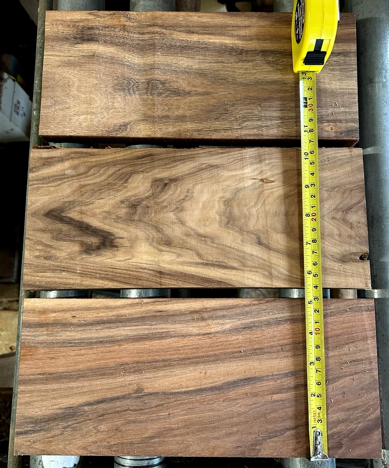 3 HERMOSAS PIEZAS MADERA MADERA SECA AL HORNO S2S PALO DE ROSA 12" LONGITUDES C Foto 1 de 1