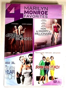 Marilyn Monroe 4 Film Favorite DVD Set Gentlemen Prefer Blondes Some Like It Hot - Imagen 1 de 4