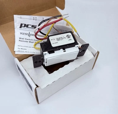 PCS PulseWorx UPB LED/CFL Dimmer Wall Switch, 600W, White (WS1D-6-W) - Image 1 of 4