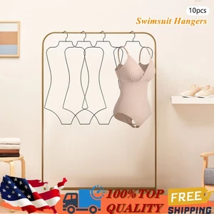 10PCS Swimsuit Hangers Body Shape Bikini Hanger Lingerie Display Metal Hangers - Foto 1 di 18