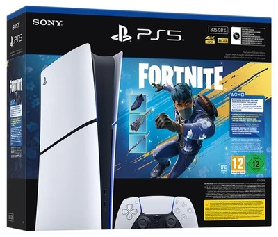 CONSOLE SONY PS5 SLIM 825GB DIGITAL EDITION E CHASSIS FLOWERING FORTNITE ITALIA - Immagine 1 di 3