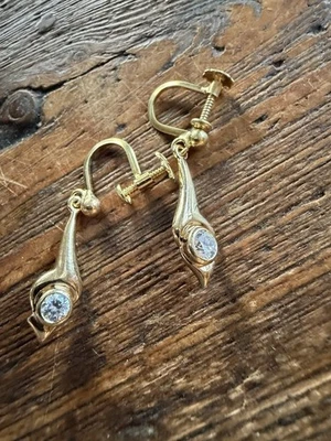 14K 585 Gold Ohrringe Norweger Vintage Nachlass 2356 - Bild 1 von 4