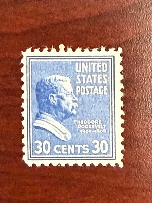 US 1938 Scott #830 Teddy Roosevelt MLH - Image 1 of 3