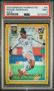 Raquel Rodriguez 2023 Donruss Mundial Femenino Lámina de Oro RC 8/10 PSA 9 - Imagen 1 de 2