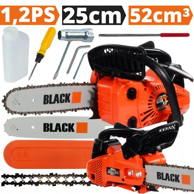 Benzin Kettensäge Motorkettensäge Kettensägen Motorsäge Säge 52 ccm 1,2 PS - Bild 1 von 4