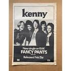 KENNY FANCY PANTS POSTER sized original music press advert from 1975 - printed o