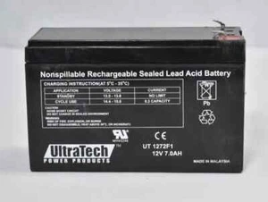 UltraTech Power Non Spillable Rechargeable Sealed Lead Acid Battery IM-1272F1 - Picture 1 of 7
