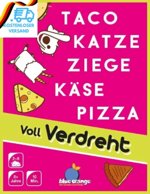 BESUCHE DEN BLUE ORANGE-STORE Blue Orange, Taco Katze Ziege Käse Pizza: Voll Verdreht, Partyspiel, Kartenspiel