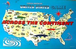 Vintage United States Game:  Across the Continent, Parker Bros, 1960 - Picture 1 of 8