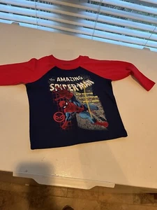 Boy's Marvel Spider-Man Cotton Blend Long Sleeve T-Shirt 12 Month NWOT - Picture 1 of 3