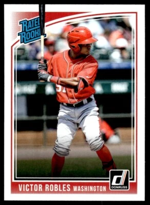 2018 DONRUSS RATED ROOKIE RC VICTOR ROBLES R34 - Image 1 of 2